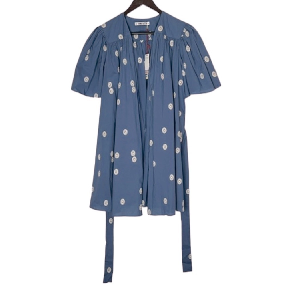 Ciao Lucia Dress Sabrina Embroidered Belted Wrap Mini‎ Sz L NWT - Picture 2 of 8